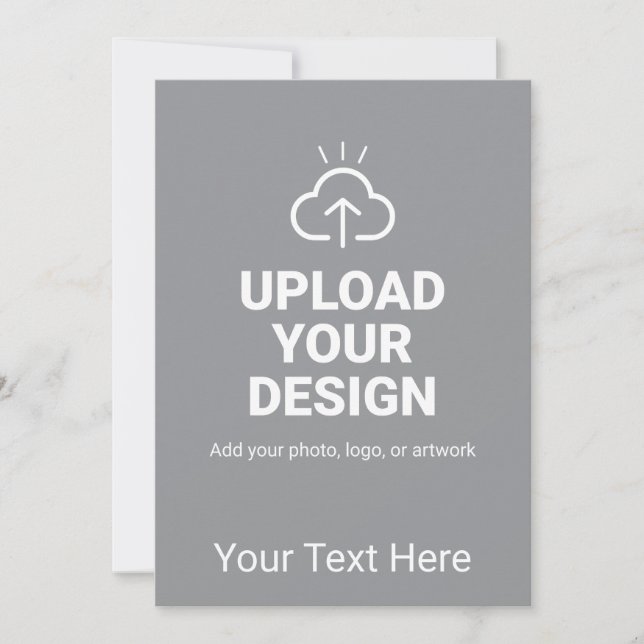 Personalized Upload Your Design and Text Invitation (Front)