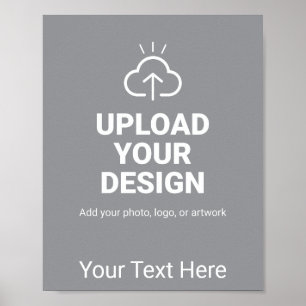 Personalized Upload Your Design and Text Poster