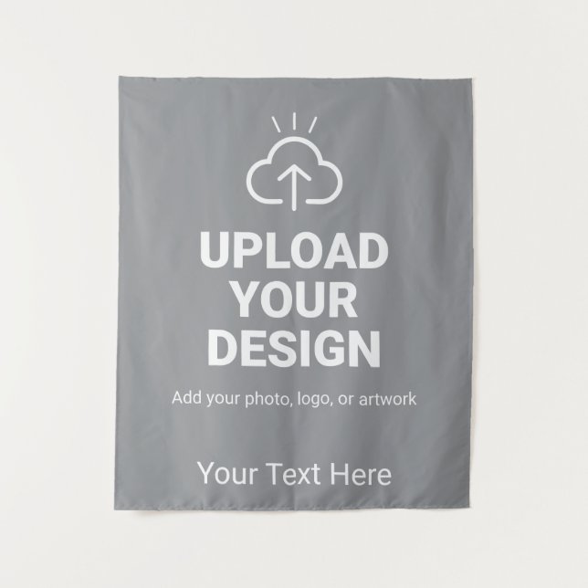 Personalized Upload Your Design and Text Tapestry (Front)