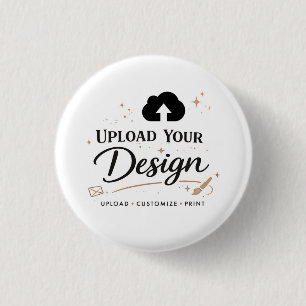 Personalized Upload Your Design Logo 1 Inch Round Button