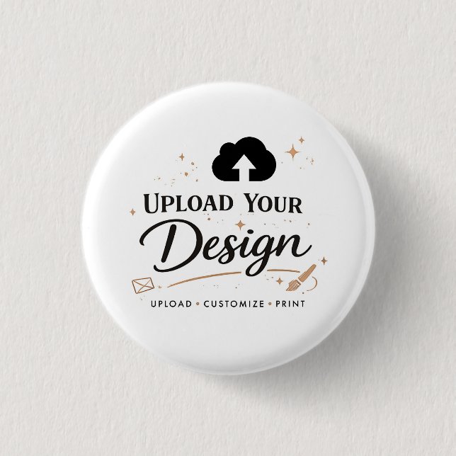 Personalized Upload Your Design Logo 1 Inch Round Button (Front)