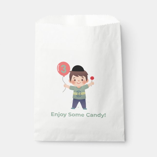 Personalized Upsherin Boy Favour Bags/Pekalach Bag (Front)