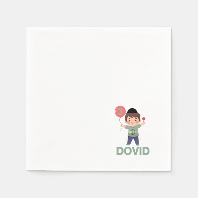 Personalized Upsherin Napkin (Front)