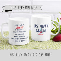 Personalized US Navy Mom Gift