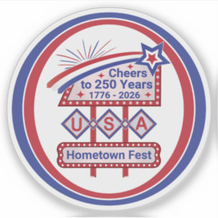 Personalized USA 250–Patriotic Retro Marquee