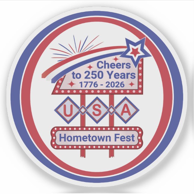 Personalized USA 250–Patriotic Retro Marquee (Front)