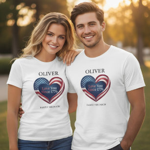 Personalized USA 250th Anniversary Family Reunion  T-Shirt