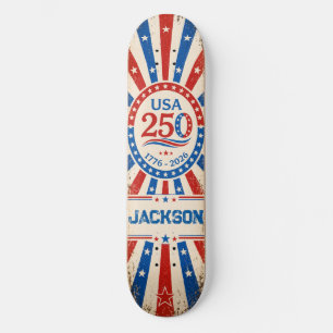 Personalized USA America 250 Skateboard 