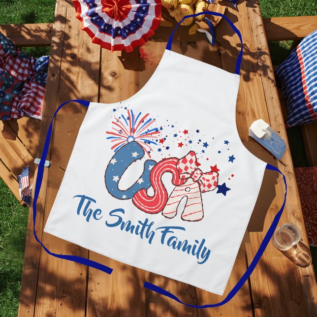 Personalized USA Apron (Creator Uploaded)
