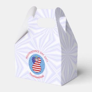 Personalized USA Flag Angel Grandma Gable Favor Box