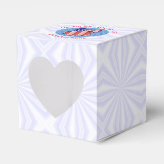Personalized USA Flag Angel Grandma Heart Favor Box