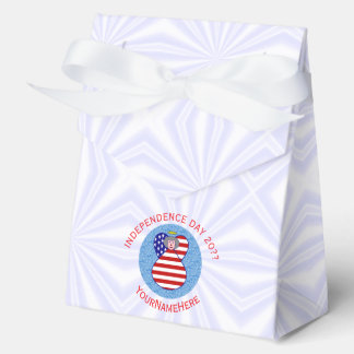 Personalized USA Flag Angel Grandma Tent Favor Box