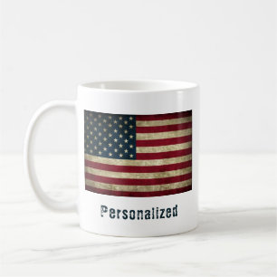Personalized USA Flag Coffee Mug