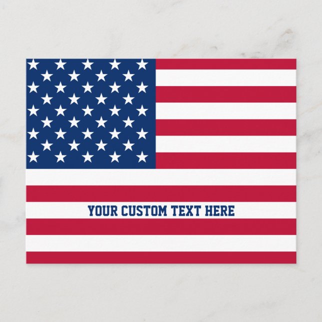 Personalized USA Flag Stars and Stripes Postcard (Front)