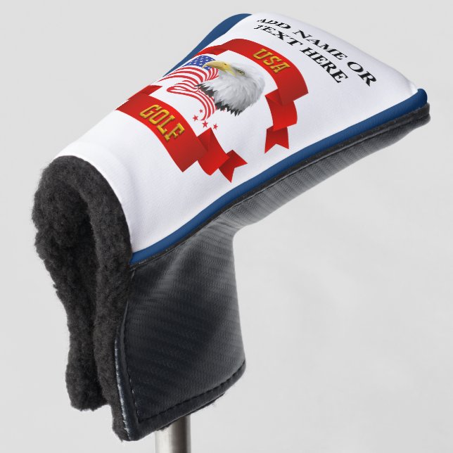 Personalized USA Golf Putter Cover (3/4 Front)