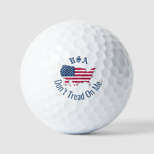 Personalized USA Map and Flag Don’t Tread On Me Golf Balls