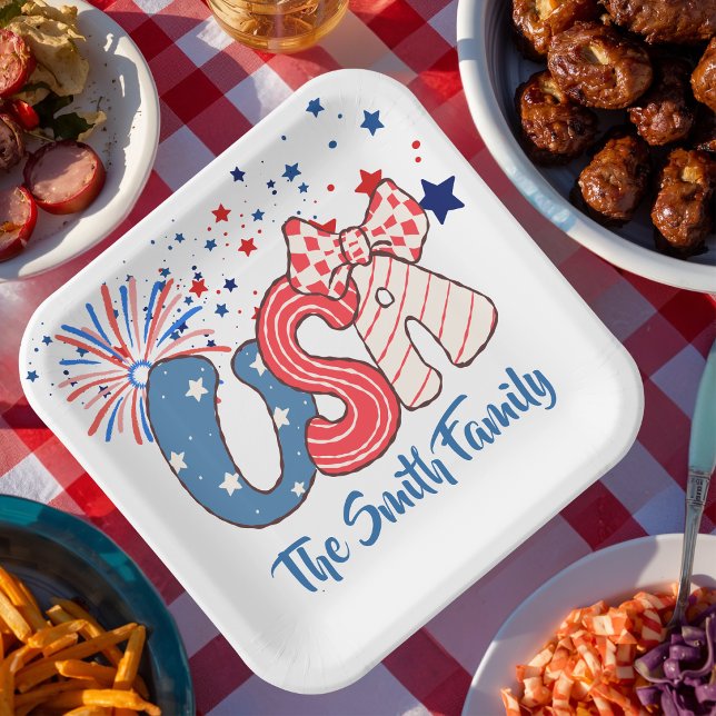 Personalized USA Paper Plate (Creator Uploaded)