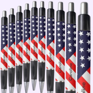 Personalized USA Patriotic Flag Pen