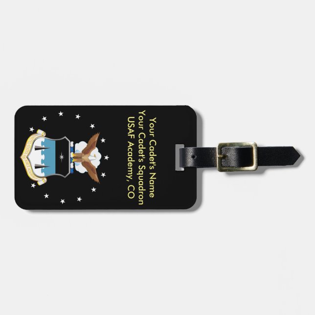 Personalized USAFA Luggage Tag (Front Horizontal)