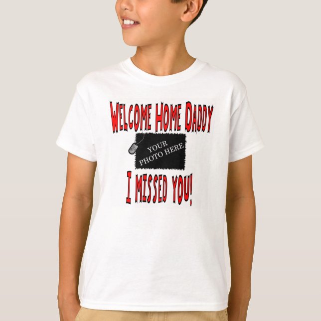 Personalized USMC Welcome Home Daddy T-Shirt (Front)