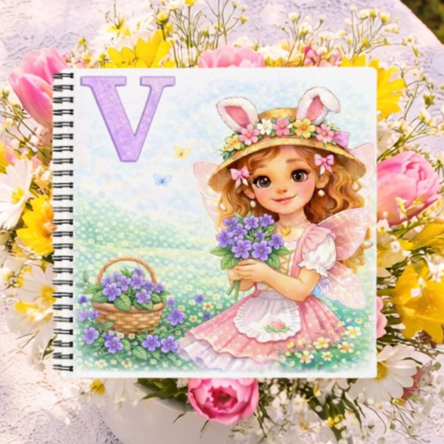 Personalized V Violet Gift for Girls Notebook (Creator Uploaded)