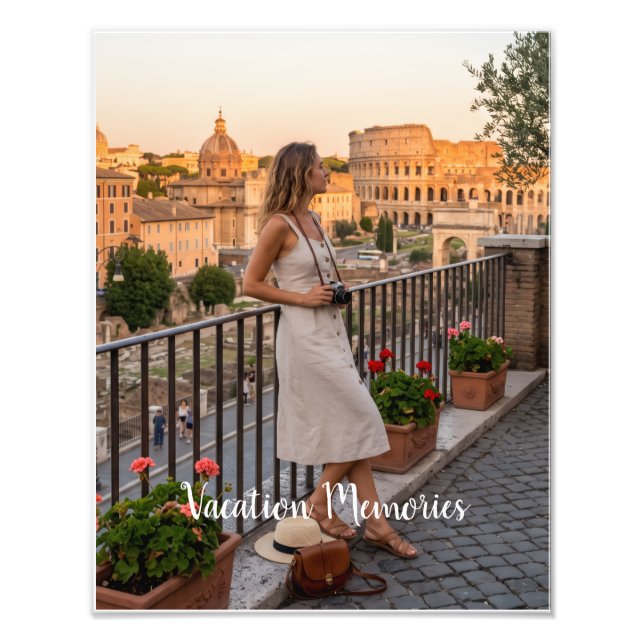 Personalized Vacation Photo Frame Print (Front)