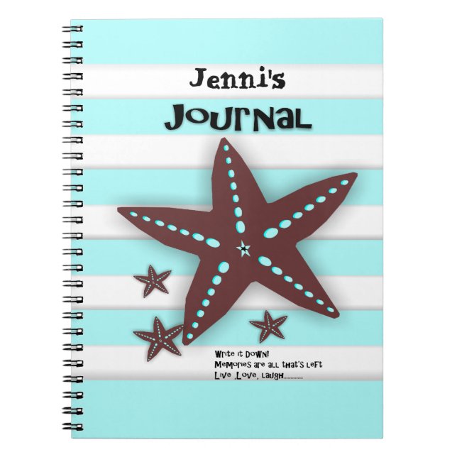 Personalized Vacation Travel Journal (Front)