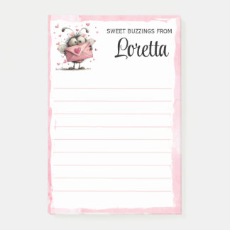 Personalized Valentine Bee Notepad