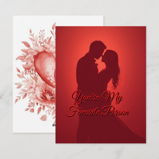 Personalized Valentine Gift for Wife or Husband Holiday Card (Front/Back)