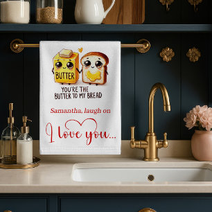 Personalized Valentine Gift Funny Food Towel