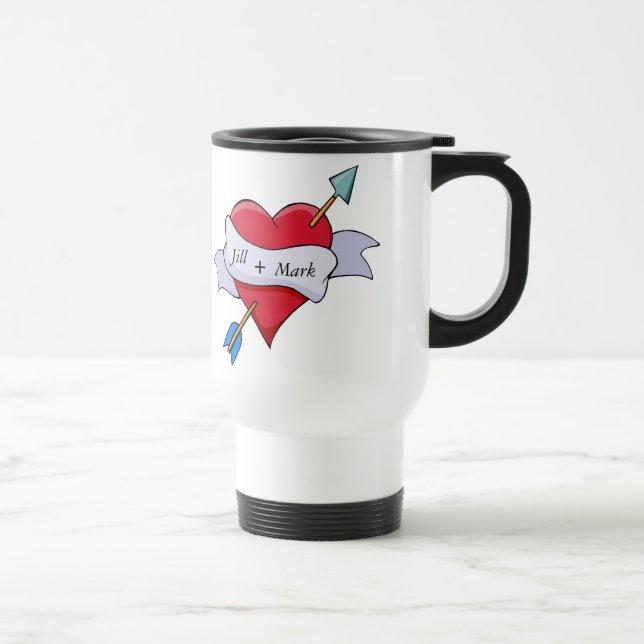 Personalized Valentine Heart Mug (Right)
