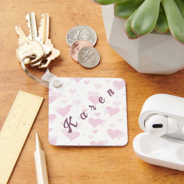 Personalized Valentine Keychain Valentines Day (Desk)