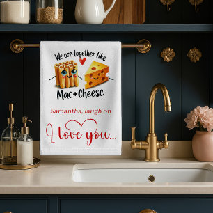 Personalized Valentine Kitchen Towel Food Puns