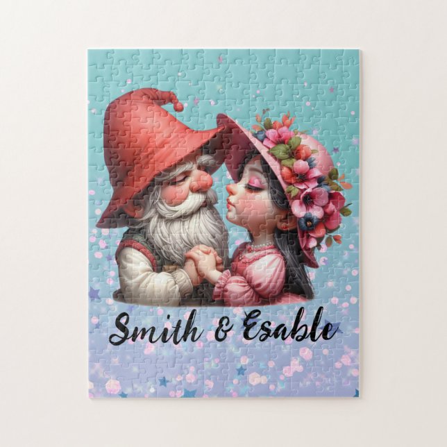 Personalized Valentine lovely couple Jigsaw Puzzle (Vertical)
