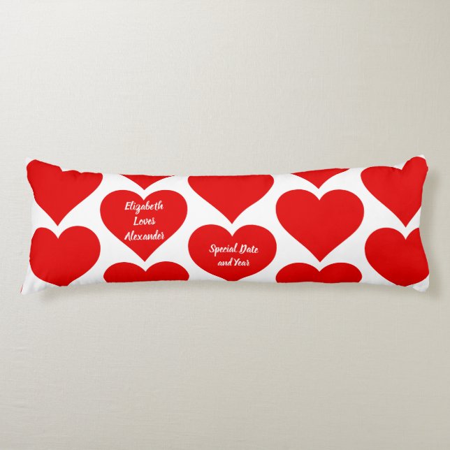 Personalized Valentine Memory Body Pillow (Front)