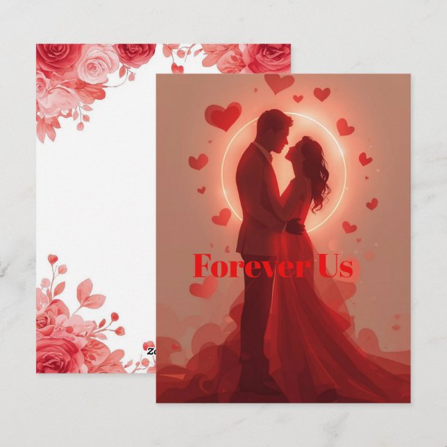 Personalized Valentine Mug for Couple | Forever Us Holiday Card (Front/Back)