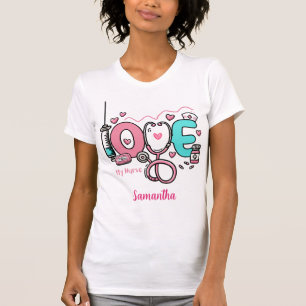 Personalized Valentine Nurse Appreciation T-Shirt