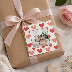 Personalized Valentine Photo Heart Favour Tags