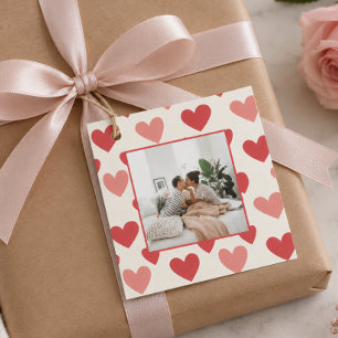 Personalized Valentine Photo Heart Favour Tags