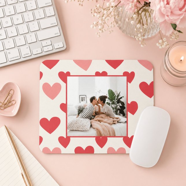 Personalized Valentine Photo Heart Mouse Pad (Creator Uploaded)