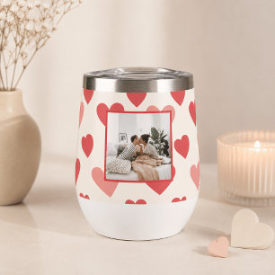 Personalized Valentine Photo Heart Water Bottle