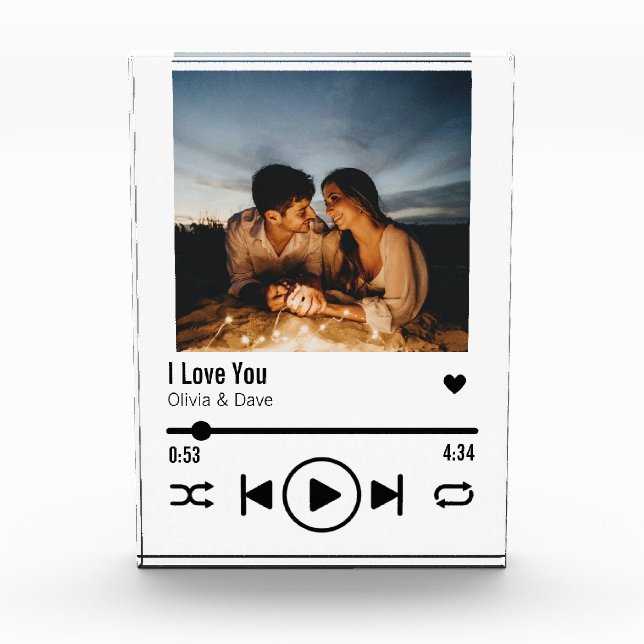 Personalized Valentine Photo Song Playlist (Front)