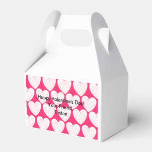 Personalized Valentine Pink Heart Treat Box