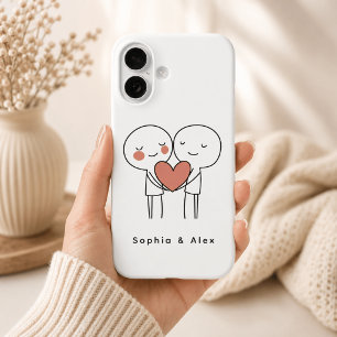 Personalized Valentine’s Couple Matching iPhone 16 Case