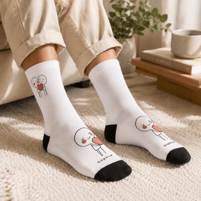Personalized Valentine’s Couple Matching Crew Sock (Creator Uploaded)