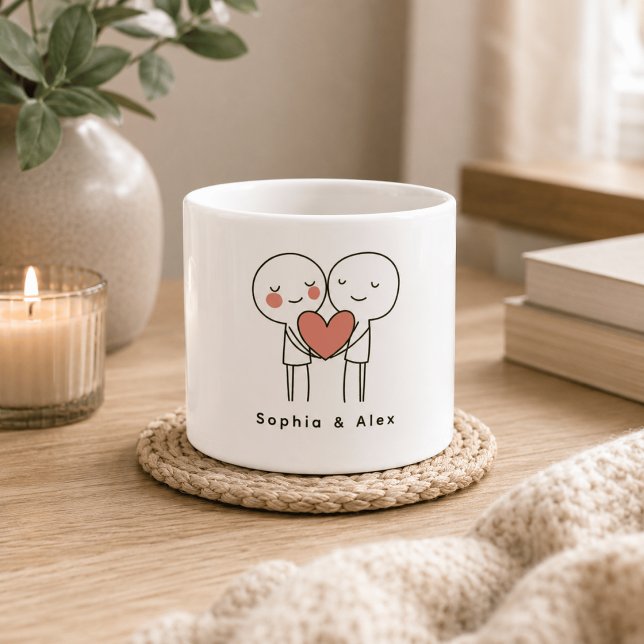 Personalized Valentine’s Couple Matching  Espresso Cup (Creator Uploaded)