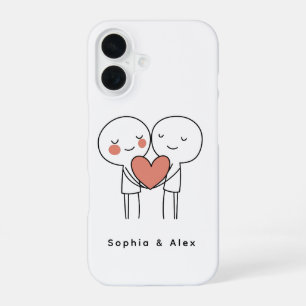 Personalized Valentine’s Couple Matching iPhone 16 Case