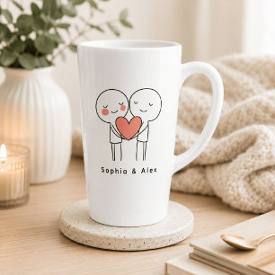 Personalized Valentine’s Couple Matching Latte Mug