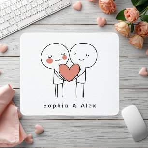 Personalized Valentine’s Couple Matching Mouse Pad