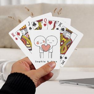 Personalized Valentine’s Couple Matching Playing Cards